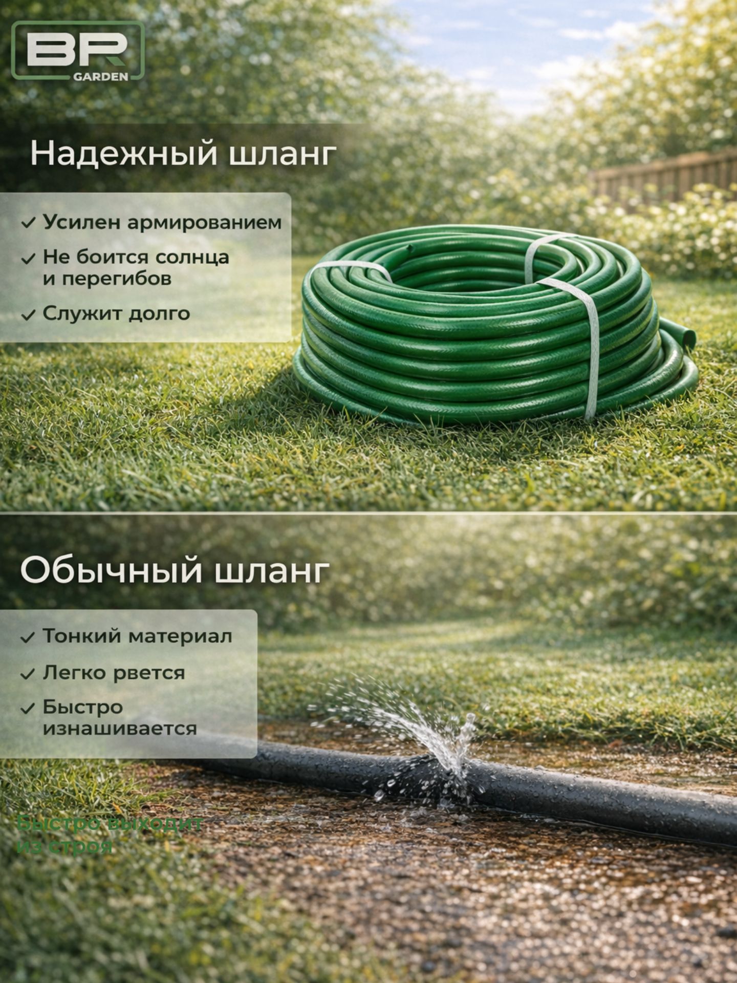 Шланг садовый 1/2-25м(150-700)