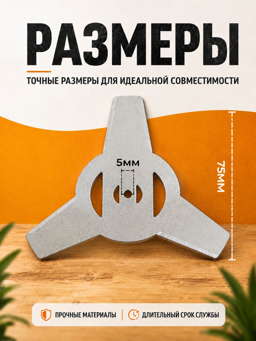 Нож для триммера трехглавый(456-004)