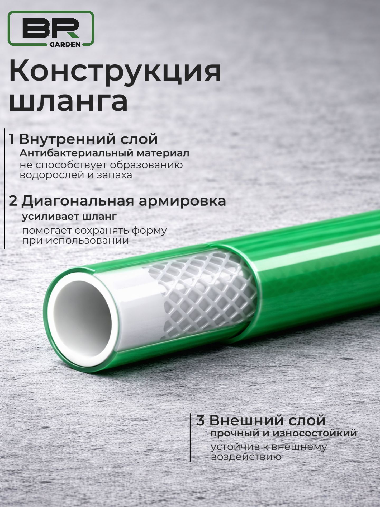 Шланг садовый 1/2-25м(150-700)